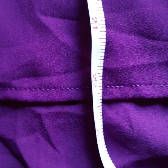 Charlotte Russe Burgundy Dressy V Neck Hi Lo Top - Picture 8 of 12